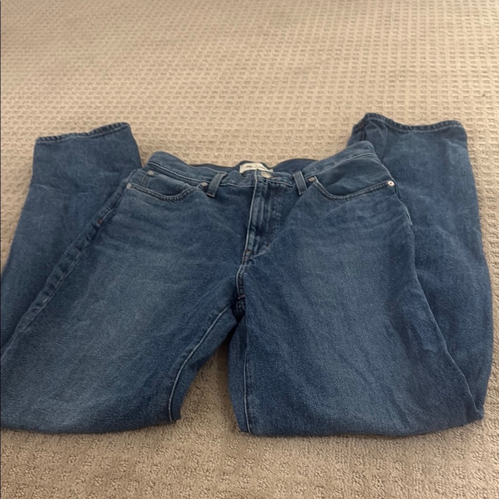 Madewell Baggy Straight Blue Jeans